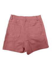 women's high elastic twill large pocket casual shorts - 808Lush