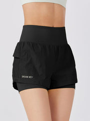 loose casual breathable fitness yoga quick-drying culottes sports shorts - 808Lush