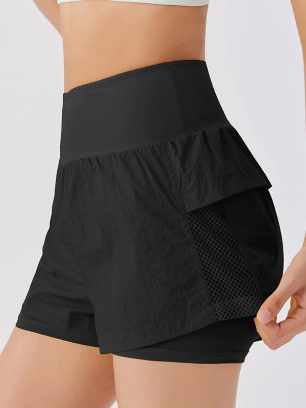 loose casual breathable fitness yoga quick-drying culottes sports shorts - 808Lush