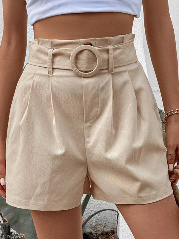 fashion beige elegant casual ladies shorts - 808Lush