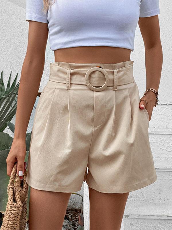 fashion beige elegant casual ladies shorts - 808Lush