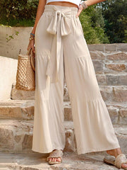 summer loose casual wide-leg solid color trousers - 808Lush