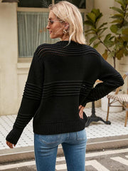 Pullover Sweater Striped Women's Knitwear Fashion Sweater - 808Lush