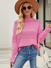 Pullover Sweater Striped Women's Knitwear Fashion Sweater - 808Lush