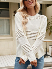 Pullover Sweater Striped Women's Knitwear Fashion Sweater - 808Lush