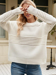 Pullover Sweater Striped Women's Knitwear Fashion Sweater - 808Lush