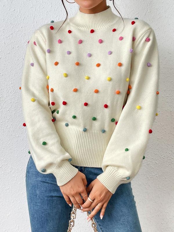 Women's Color Beaded Women's Knitwear Women's Fashion Sweater - 808Lush