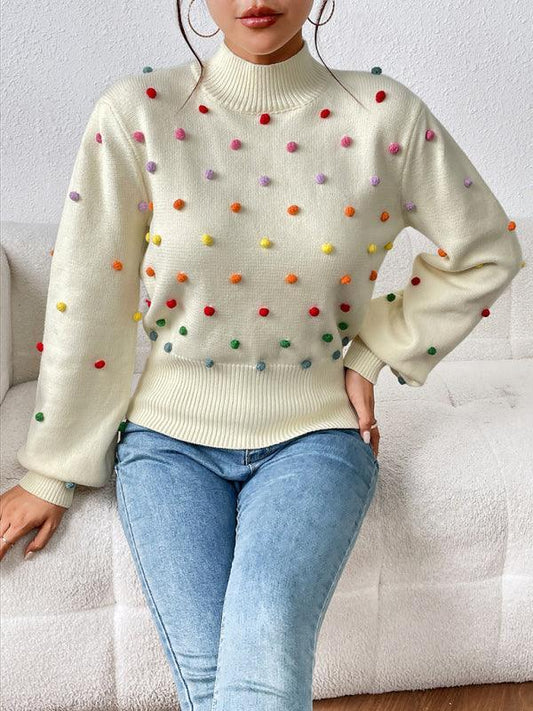 Women's Color Beaded Women's Knitwear Women's Fashion Sweater - 808Lush