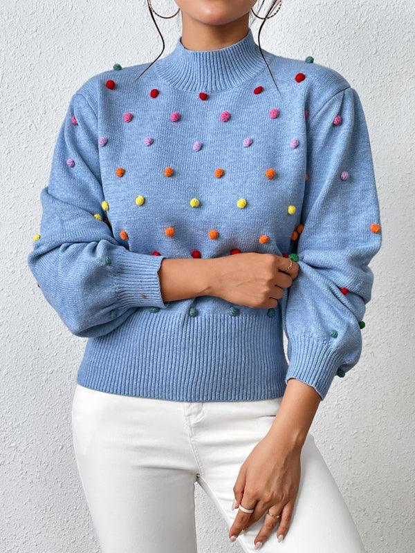 Women's Color Beaded Women's Knitwear Women's Fashion Sweater - 808Lush