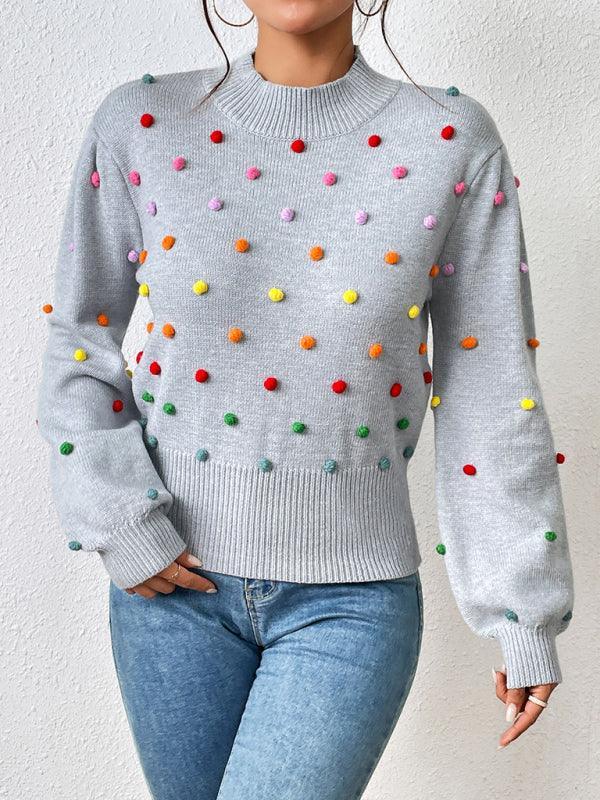 Women's Color Beaded Women's Knitwear Women's Fashion Sweater - 808Lush