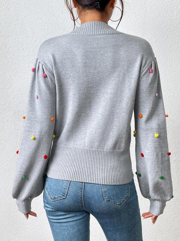 Women's Color Beaded Women's Knitwear Women's Fashion Sweater - 808Lush