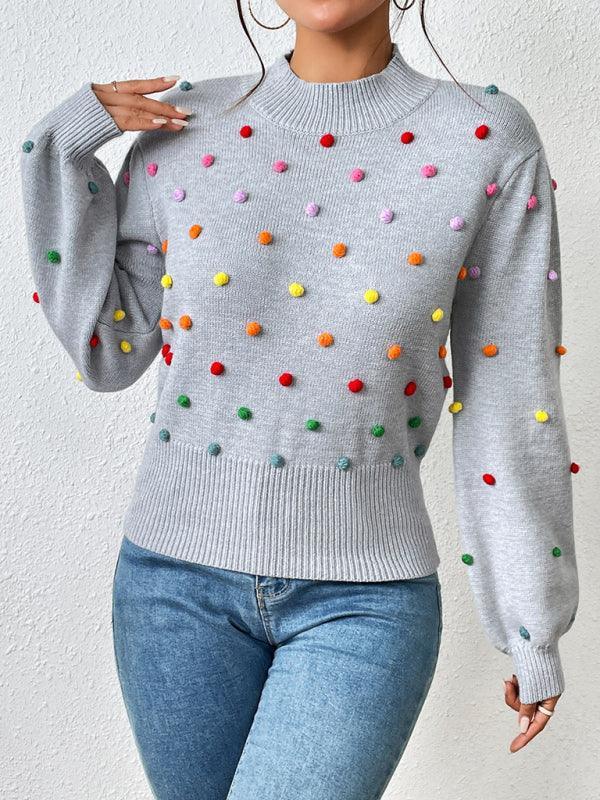 Women's Color Beaded Women's Knitwear Women's Fashion Sweater - 808Lush