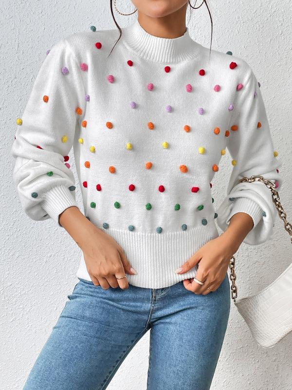 Women's Color Beaded Women's Knitwear Women's Fashion Sweater - 808Lush