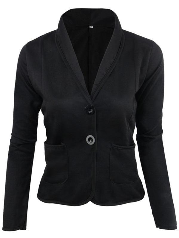 Women's Solid Color Casual Versatile Slim Small Blazer - 808Lush