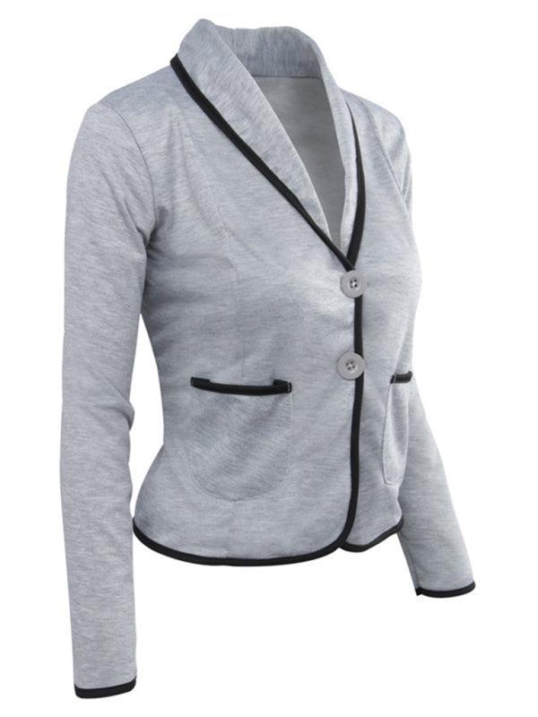 Women's Solid Color Casual Versatile Slim Small Blazer - 808Lush