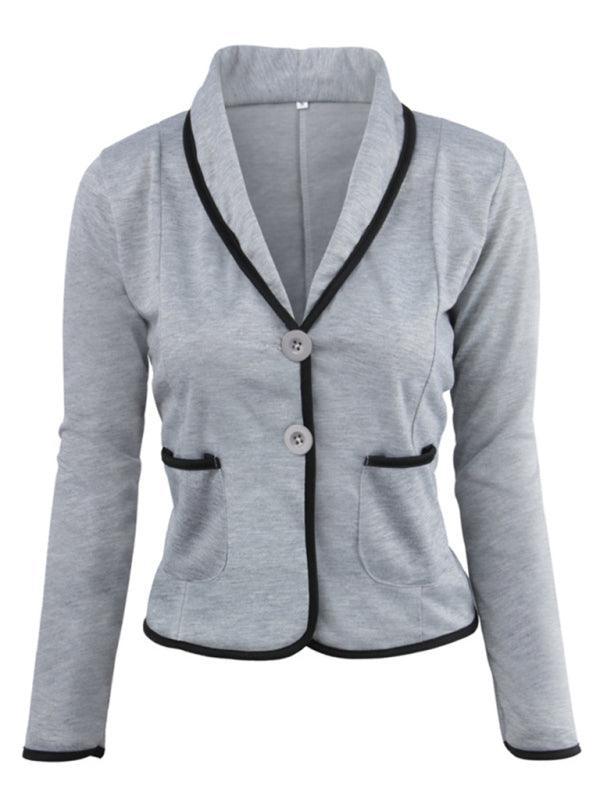 Women's Solid Color Casual Versatile Slim Small Blazer - 808Lush