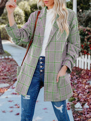 Women's Fashionable Casual Temperament Commuter Plaid Blazer - 808Lush