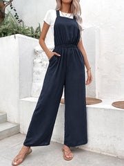 Women's Casual Stretch Elastic Belt Bib Overalls Jumpsuit - 808Lush