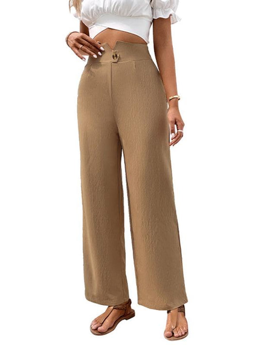 fashion women's solid color casual pants - 808Lush