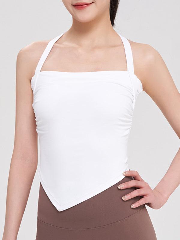 women's halter neck sports tight vest yoga clothing - 808Lush