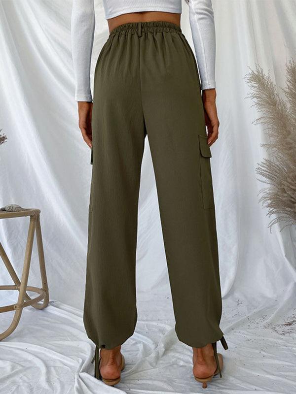 women's trousers solid color casual pants - 808Lush