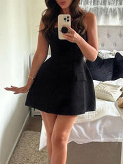 Sleeveless Sexy Tube Top Slim High Waist Short Dress