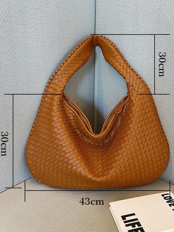 French high-end woven bag, versatile shoulder armpit bag, niche texture portable commuter bag - 808Lush