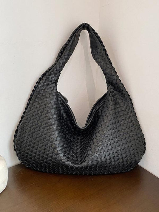 French high-end woven bag, versatile shoulder armpit bag, niche texture portable commuter bag - 808Lush