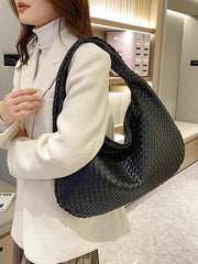 French high-end woven bag, versatile shoulder armpit bag, niche texture portable commuter bag - 808Lush