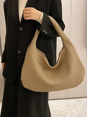 French high-end woven bag, versatile shoulder armpit bag, niche texture portable commuter bag - 808Lush