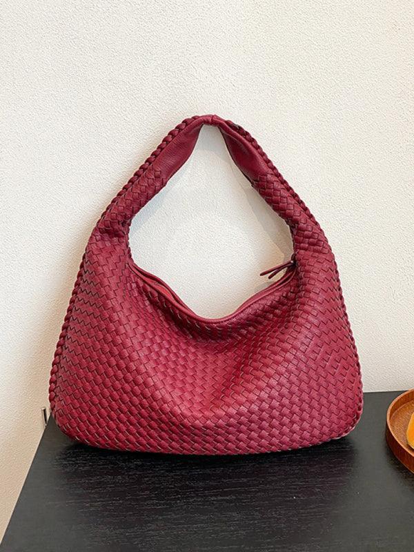 French high-end woven bag, versatile shoulder armpit bag, niche texture portable commuter bag - 808Lush