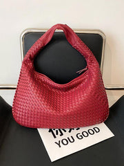 French high-end woven bag, versatile shoulder armpit bag, niche texture portable commuter bag - 808Lush