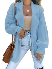 Women's long sleeve knitted cardigan