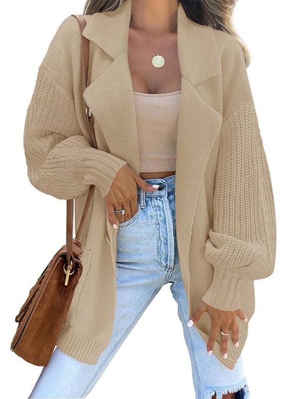 Women's long sleeve knitted cardigan