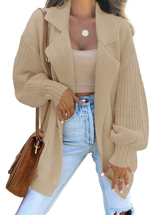 Women's long sleeve knitted cardigan