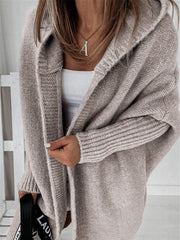 Women hooded sweater cardigan