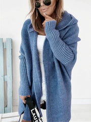 Women hooded sweater cardigan