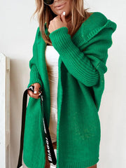 Women hooded sweater cardigan