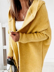 Women hooded sweater cardigan