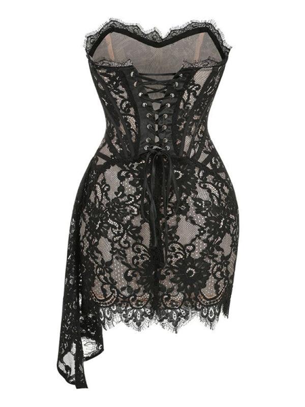 Women's Sexy Lace Mini Tube Dress - 808Lush