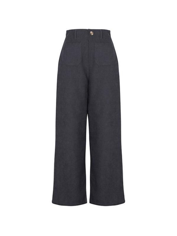 Women's Corduroy Patch Pocket Casual Pants - 808Lush