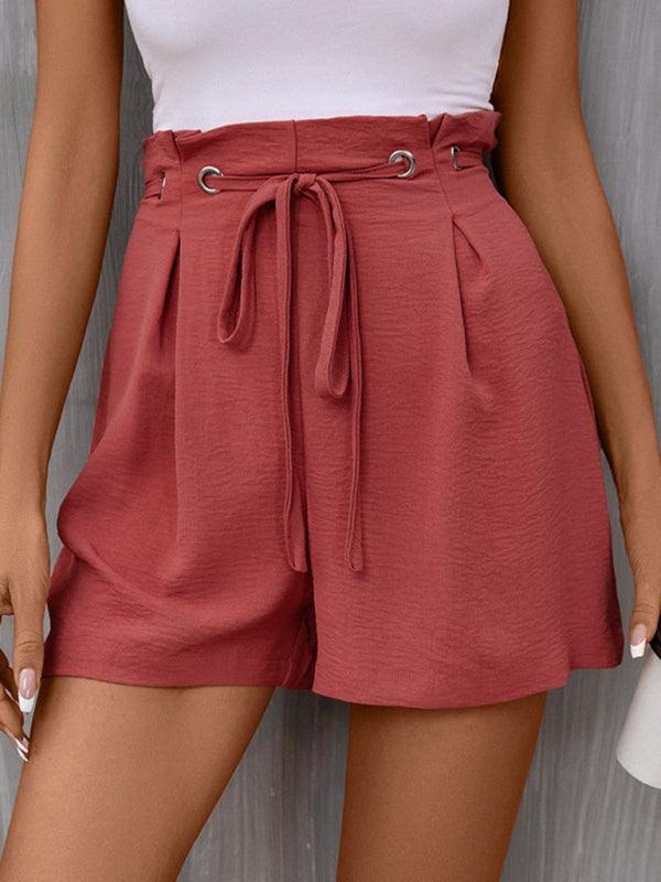 Women's High Waist Strappy Shorts - 808Lush