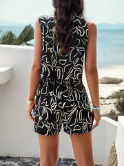 women's fashion casual printed vest suit - 808Lush