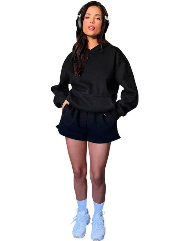 Women's loose sweatshirt shorts set - 808Lush