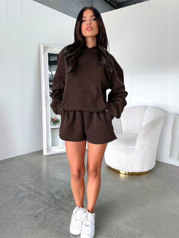 Women's loose sweatshirt shorts set - 808Lush