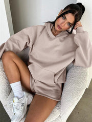 Women's loose sweatshirt shorts set - 808Lush