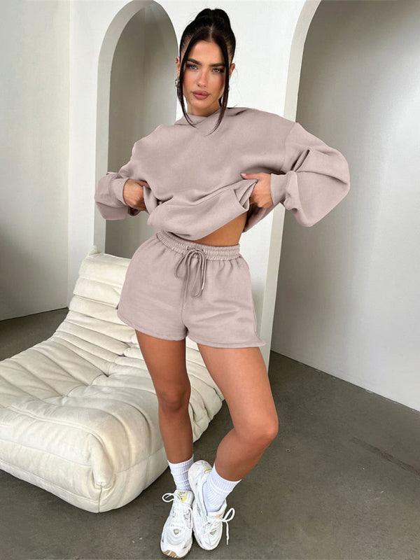 Women's loose sweatshirt shorts set - 808Lush