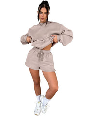 Women's loose sweatshirt shorts set - 808Lush