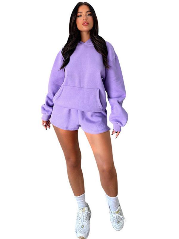 Women's loose sweatshirt shorts set - 808Lush