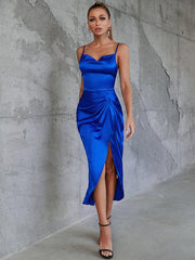 Elegant Party Dress with Dropped Shoulder Sleeves